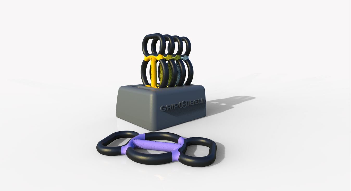 5 piece GRIPBELL® (2.5-12.5 Lbs)+ Rack