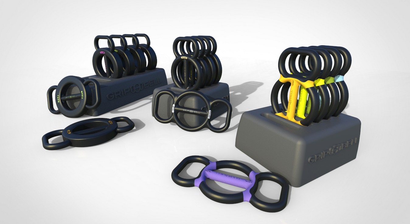 16 Piece GRIPBELL® (2.5-40 lbs) + Rack