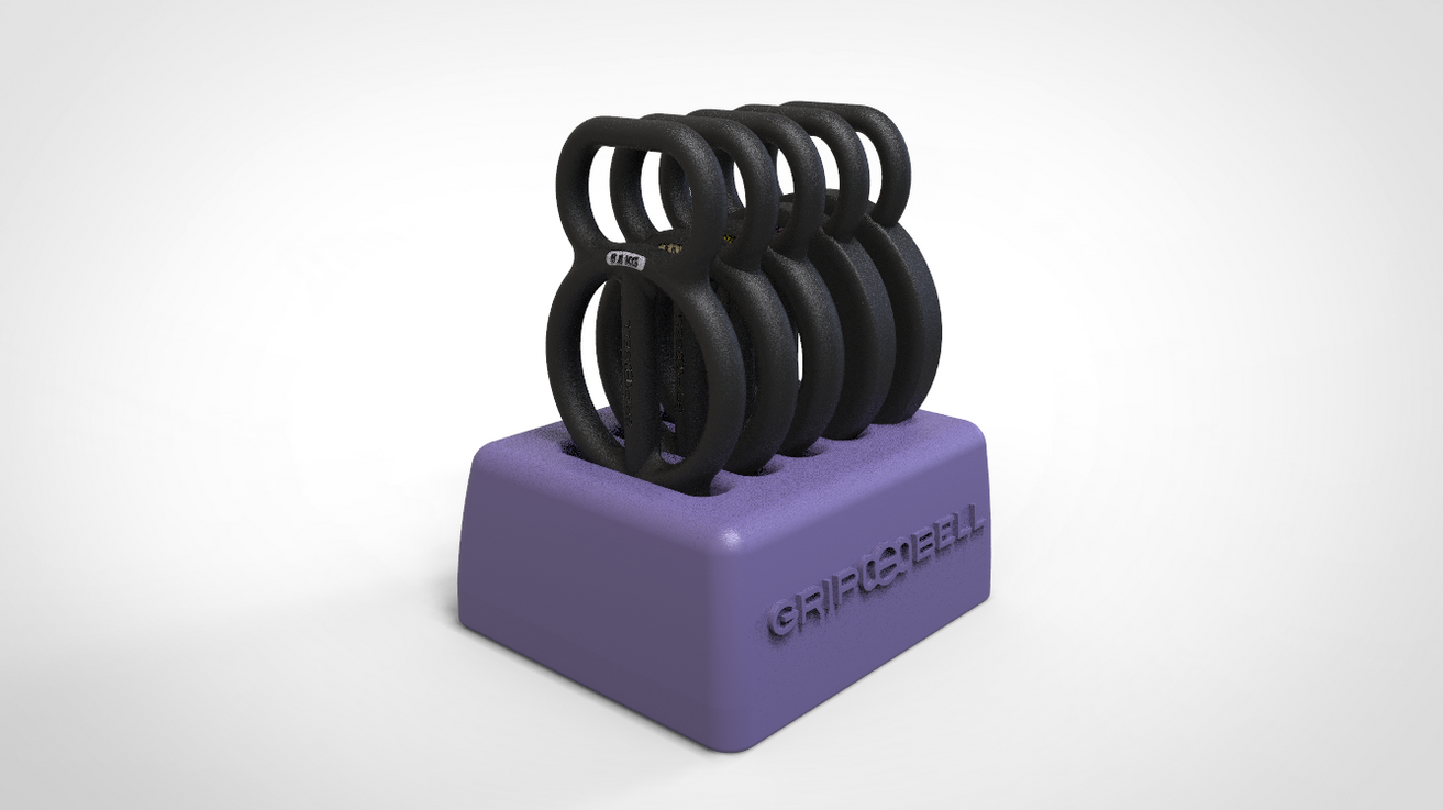 5 Piece GRIPBELL® (15-25 lbs)+ Rack